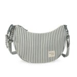 Bolso crossbody góndola Praliné rayas Matcha