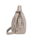 Bolso crossbody góndola Praliné rayas Moka - Imagen 3