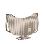 Bolso crossbody góndola Praliné rayas Moka